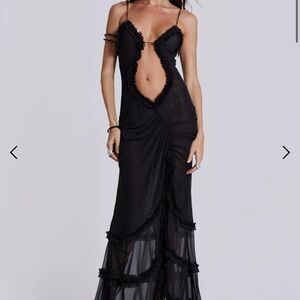 Jared London Fatale Maxi Black Dress Size US 6, EU 10, UK 10